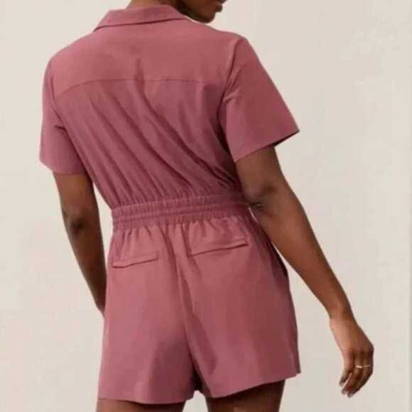 Athleta Dusty Rose Short Sleeve Romper size small - Picture 8 of 8
